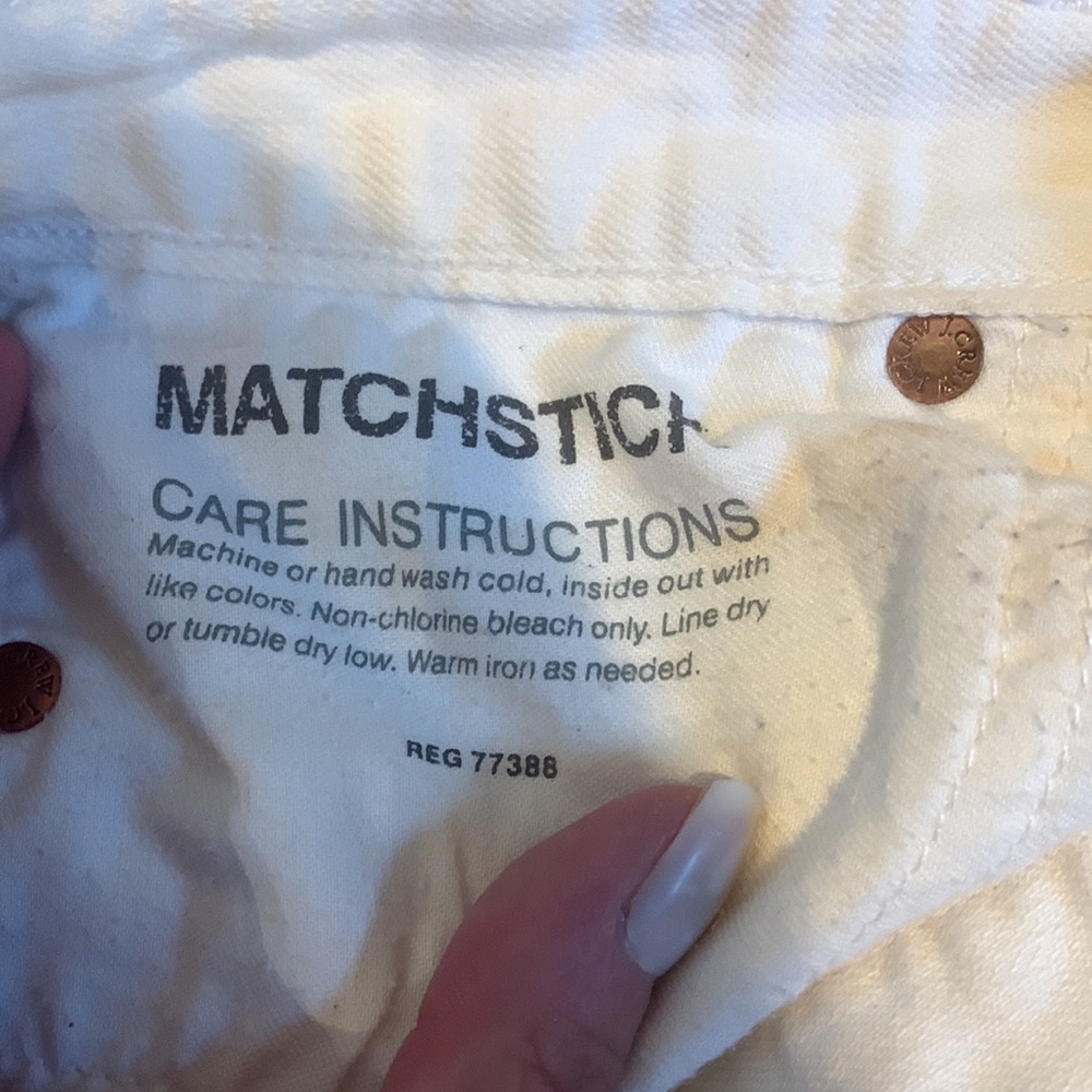 J. Crew White Straight Leg Jeans 26T Vintage - Picture 8 of 10